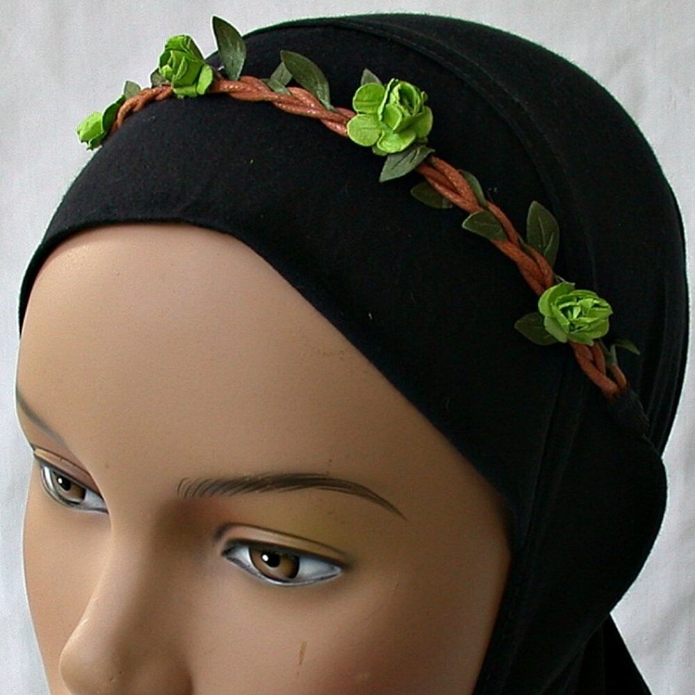 Green Flower Headband